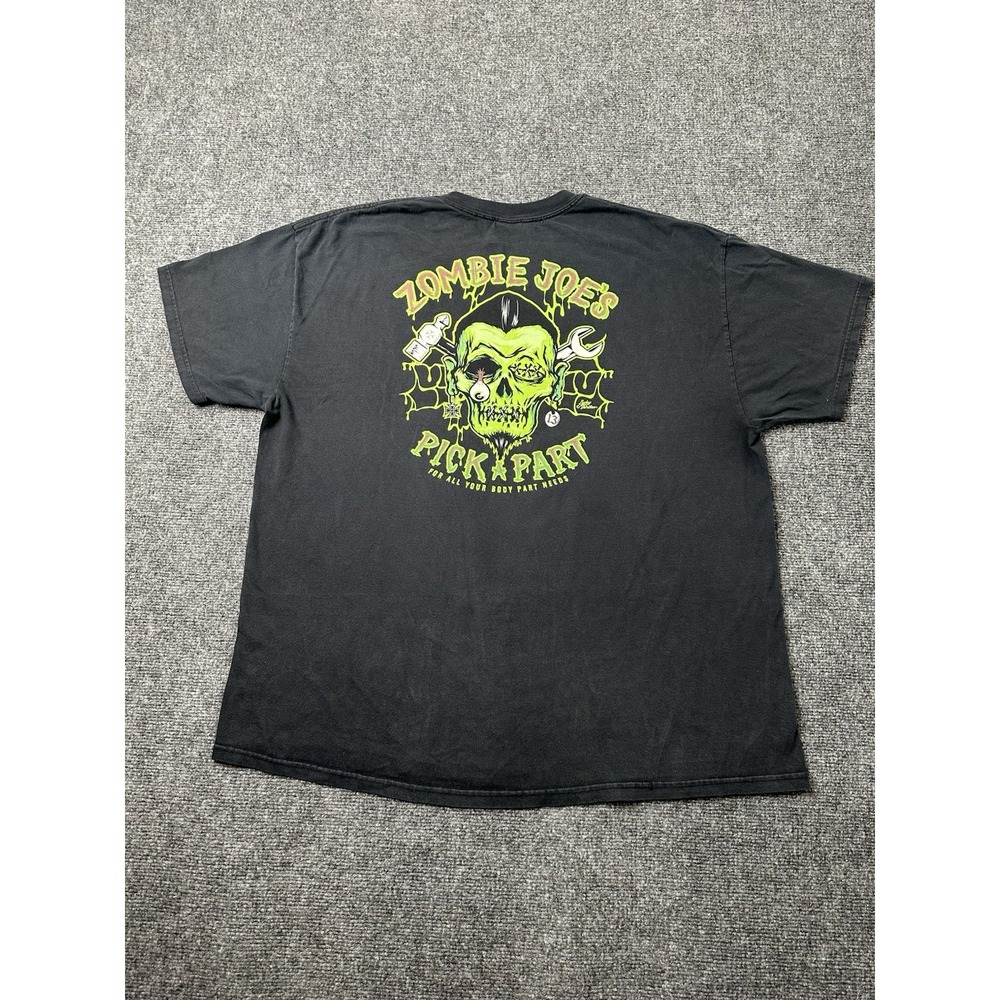 Mens T-Shirt Lucky‎ 13 Zombie Joes Skull Graphic Black, Size XL